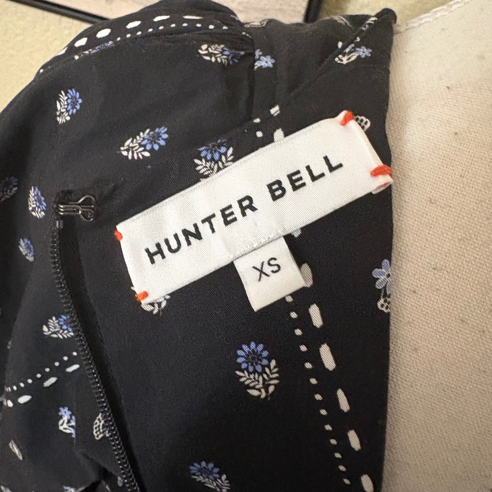 Hunter Bell Palmer Dress In The Welsh Border Print Navy Size Xs — image 6 of 8